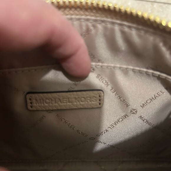 Michael Kors Beige Wristlet with Gold Accents - Picture 11 of 11